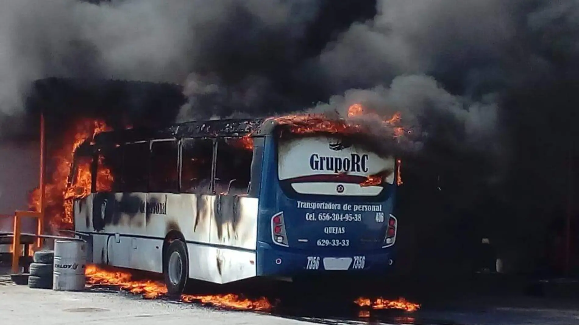 incendio en taller mecanico